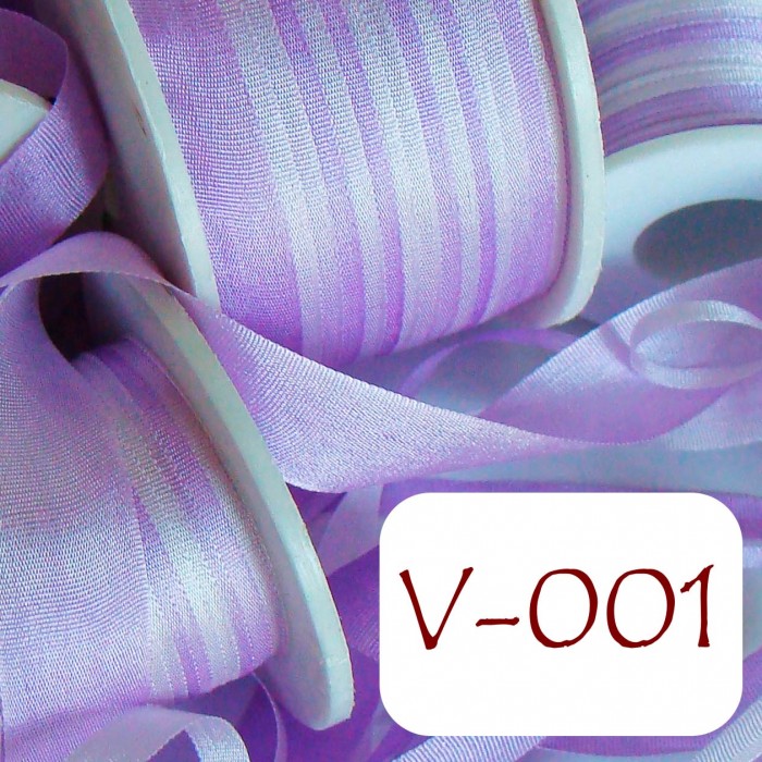 13 mm silk ribbon -  V-001 Lilac Mist